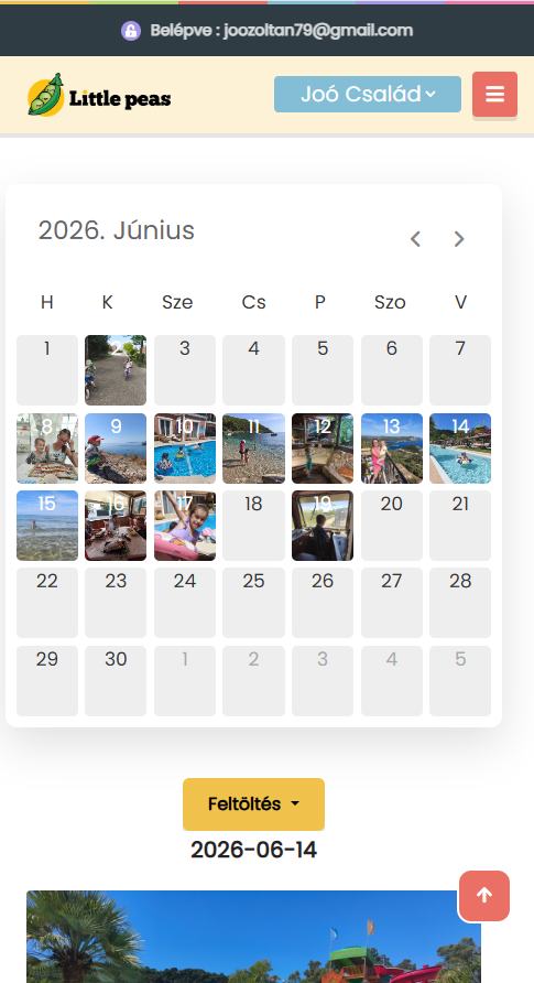 A LittlePeas mobilnézete